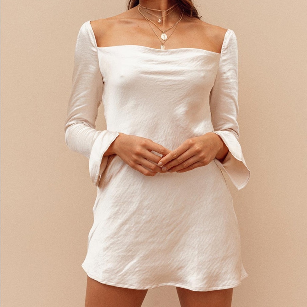 Princess Polly Star Power Mini Dress Champagne